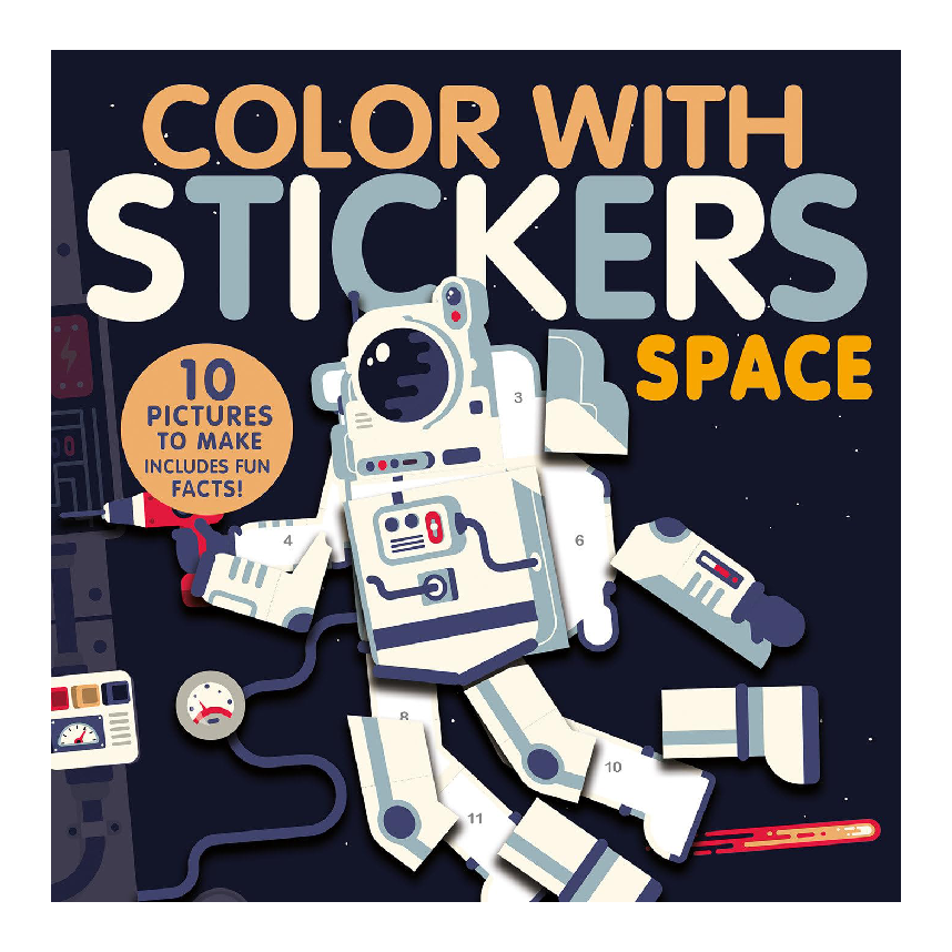 Colour with Stickers: Space