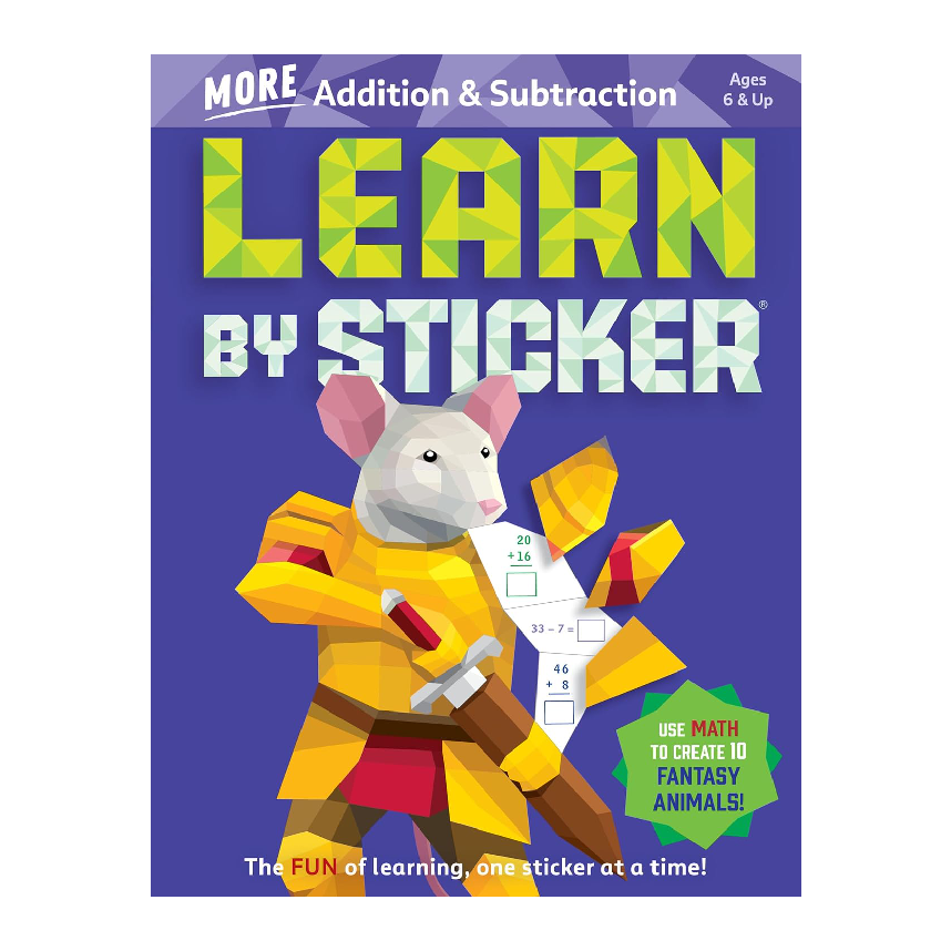 Learn by Sticker: More Addition & Subtraction