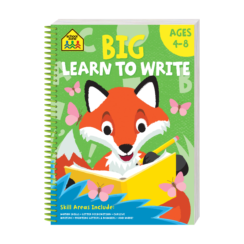 School Zone Big Spiro Workbook Writing (Ages 4-8)