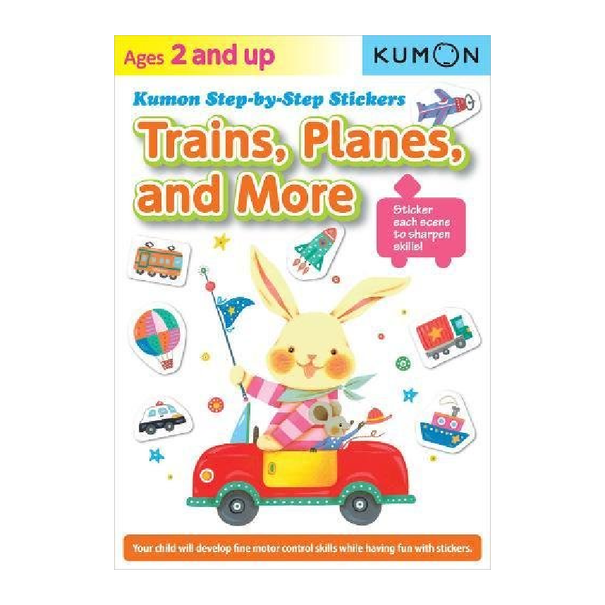 Kumon Step By Step Stickers: Trains