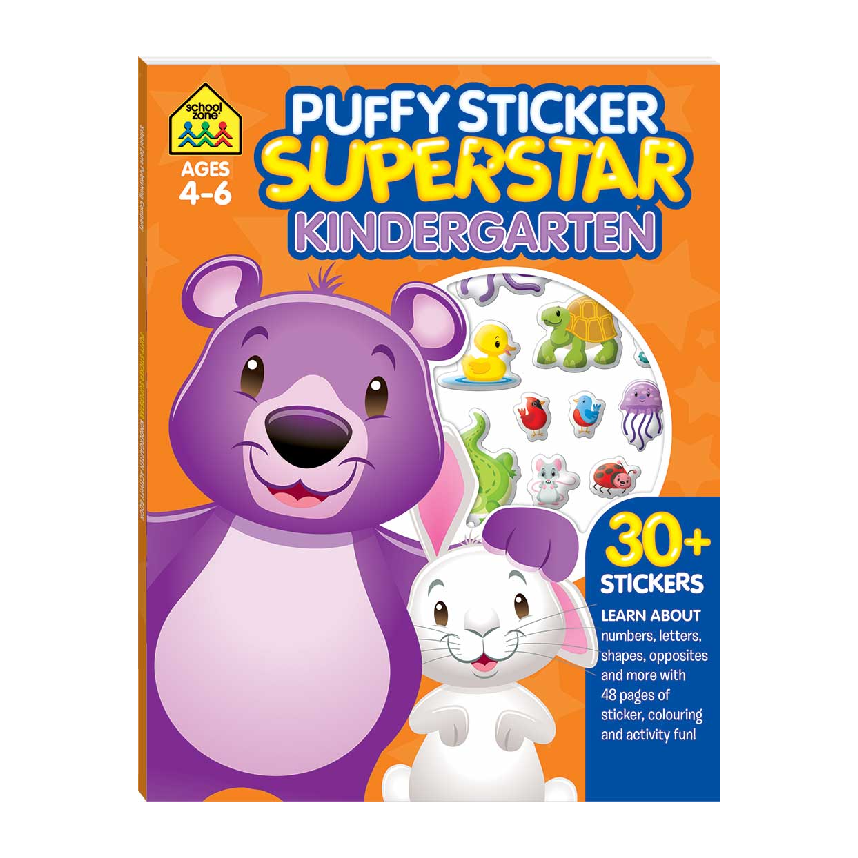 School Zone Puffy Sticker Superstar Kindergarten (Ages 4-6)