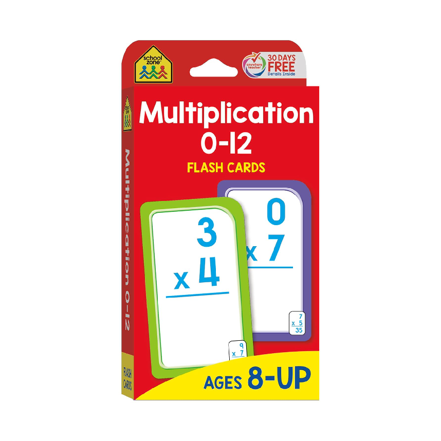 School Zone Flashcards: Multiplication 0-12