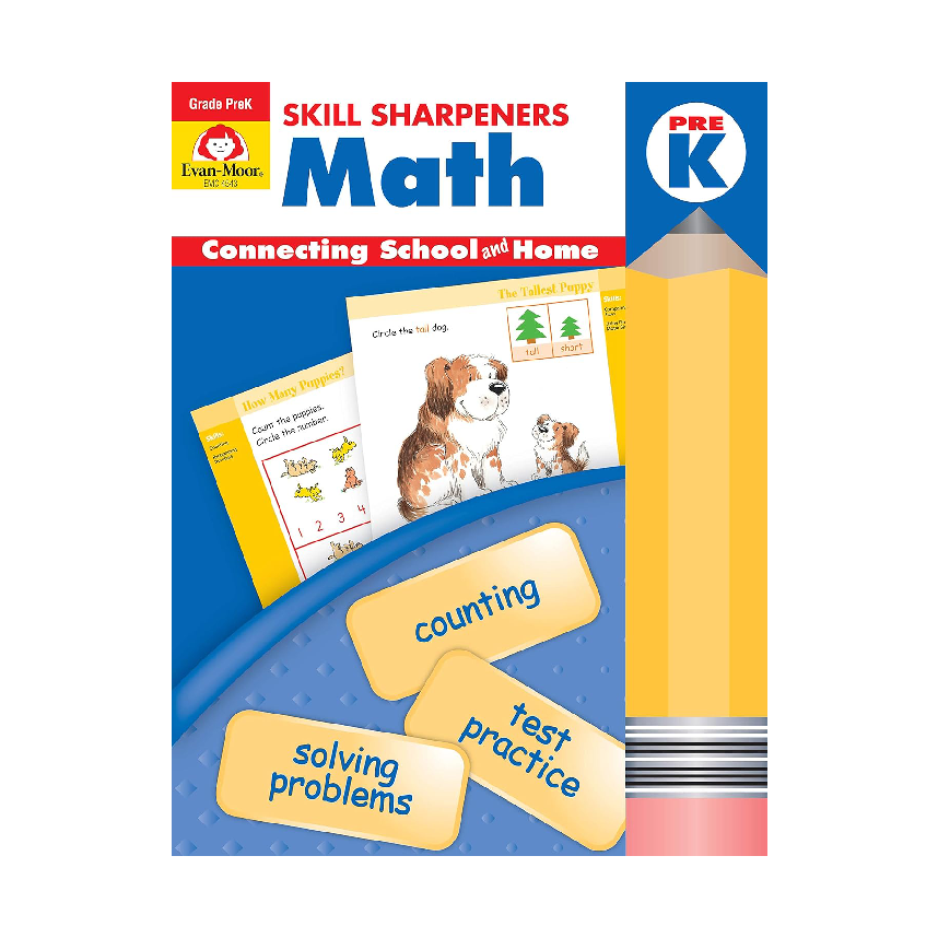 Evan-Moor Skill Sharpeners Math Activity Book Grade Pre K