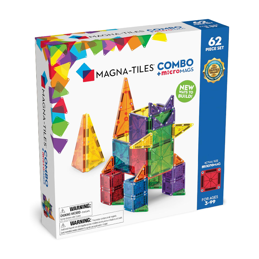 Magna-Tiles Combo + Micromags: 62-Piece Set