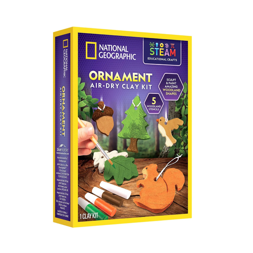 National Geographic Ornament Air-Dry Clay Kit