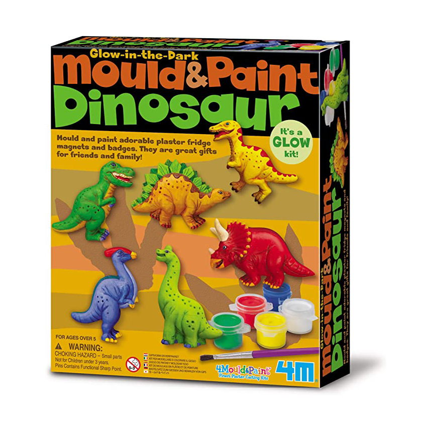 4M Mould & Paint Glow-In-The-Dark Dinosaurs