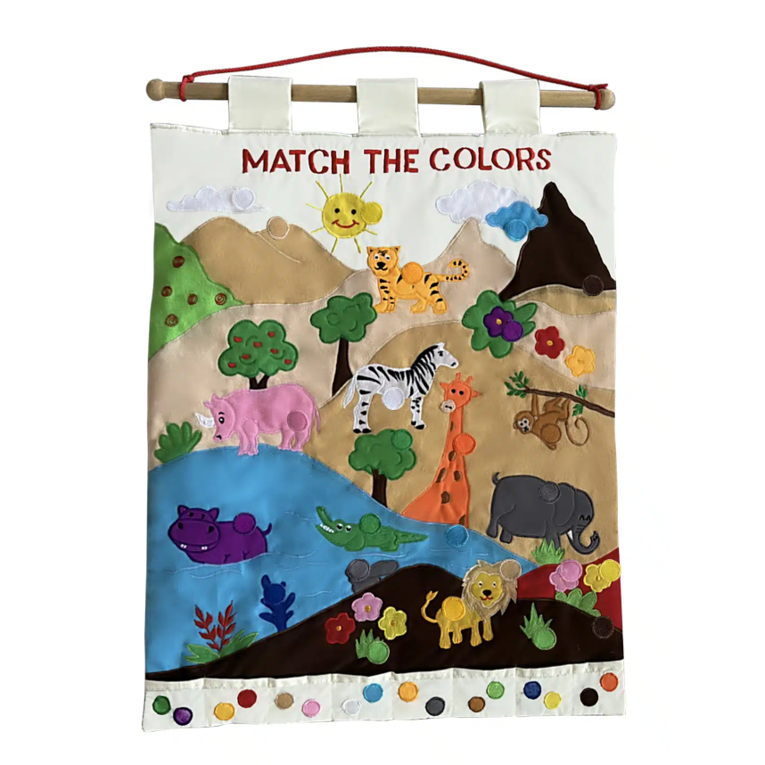 SmartMama Soft Play Fabric Wall Chart: Match The Colors Chart