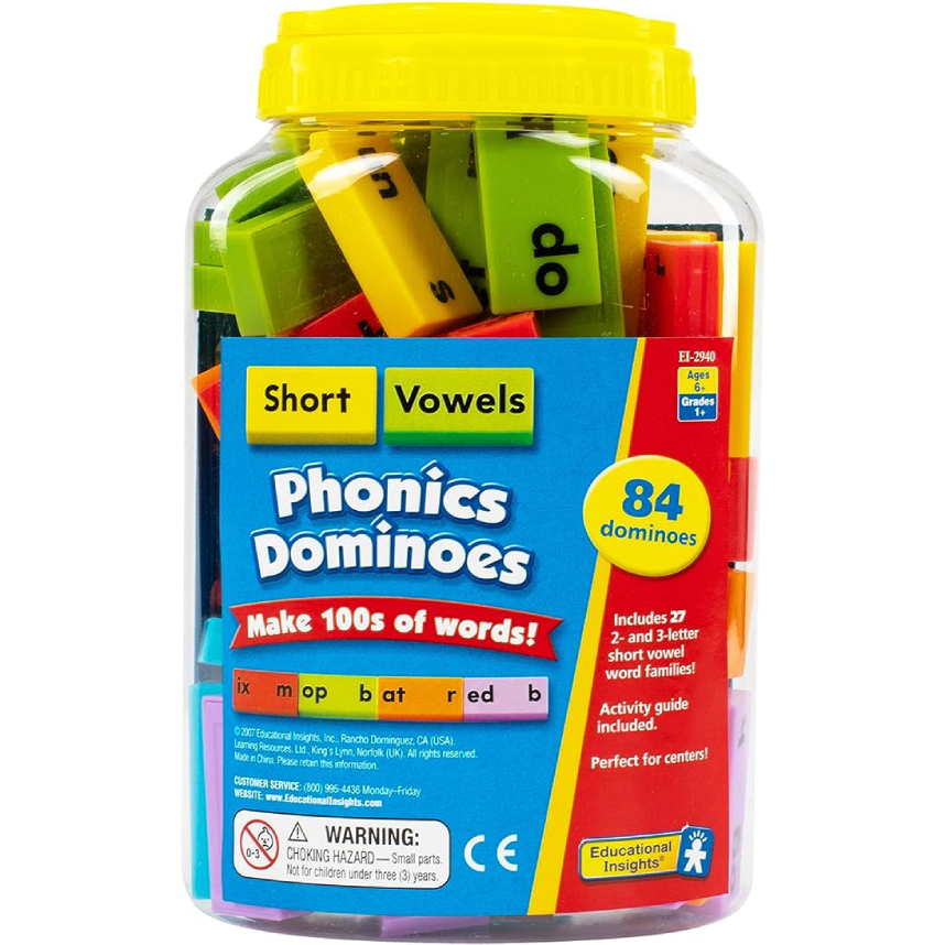 Educational Insights Phonics Dominoes Short Vowels