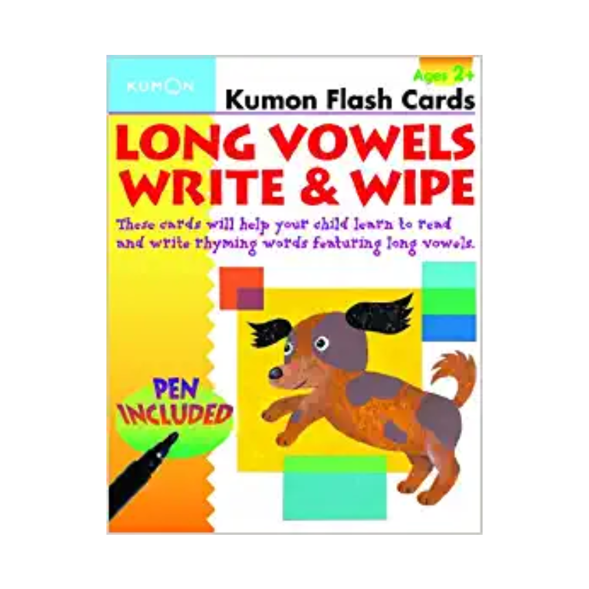 Kumon Flash Cards: Long Vowels Write & Wipe