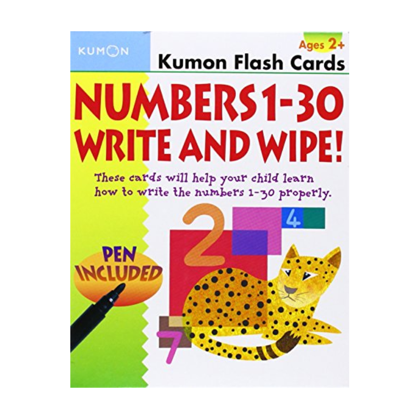 Kumon Flash Cards: Number 1-30 Write & Wipe