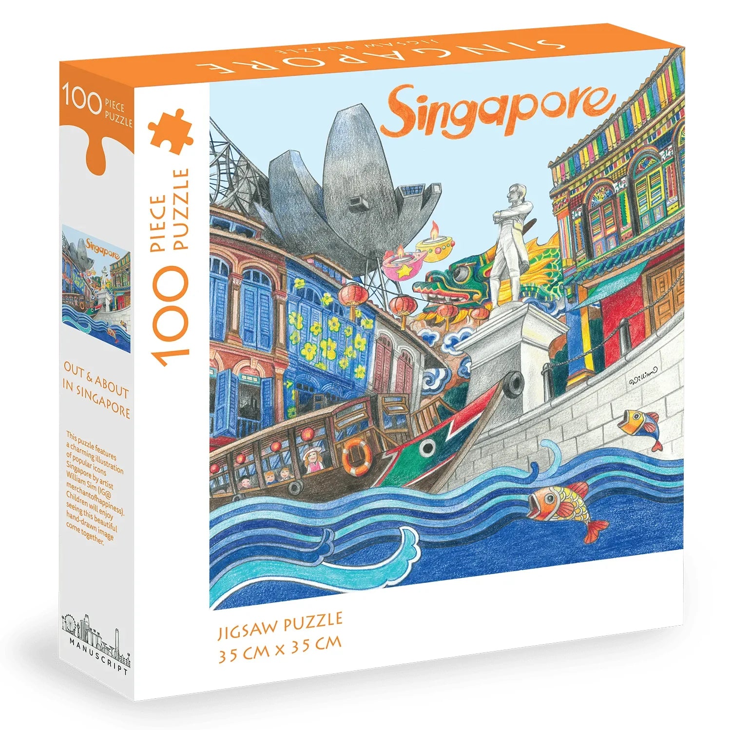 Singapore 100-piece Jigsaw Puzzle: Out & About Lion City