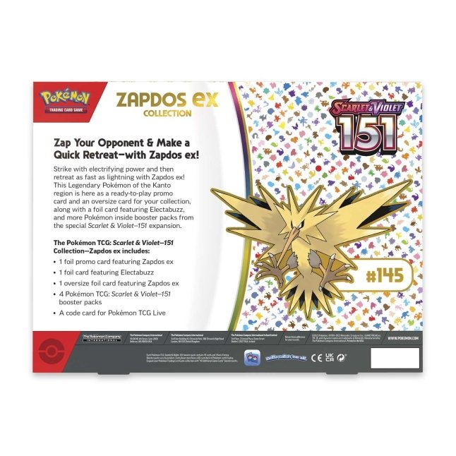 TCG Pokemon SV 151 Collection Zapdos Ex Box