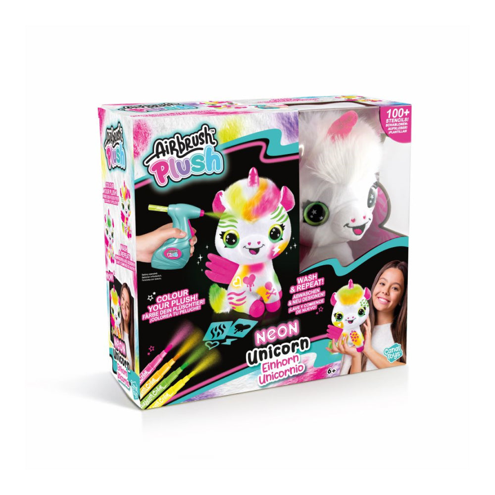 Style 4 Ever Airbrush Plush: Neon Unicorn