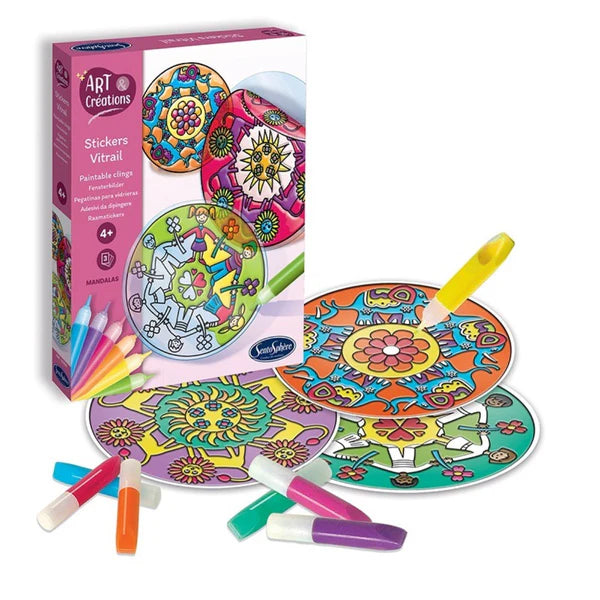 Sentosphere Art & Creations Stained Glass Stickers: Mandalas