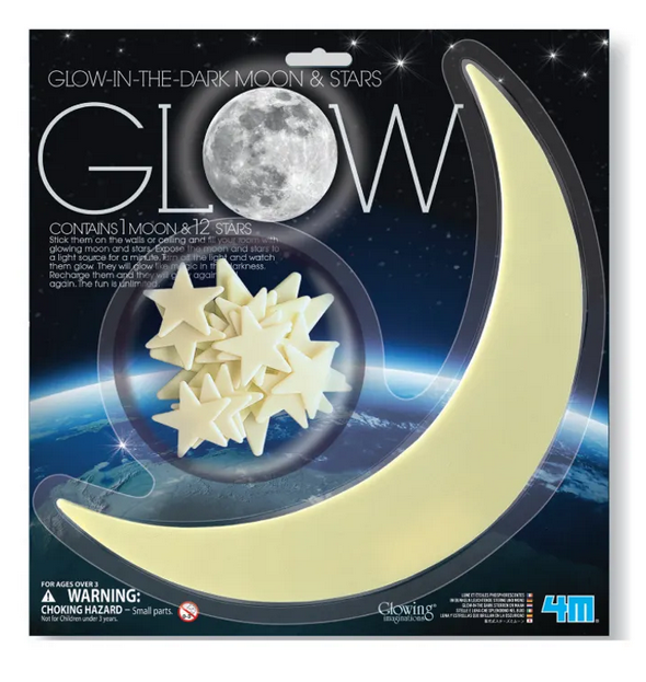 4M Glow-In-The-Dark: Moon & Stars (Big)