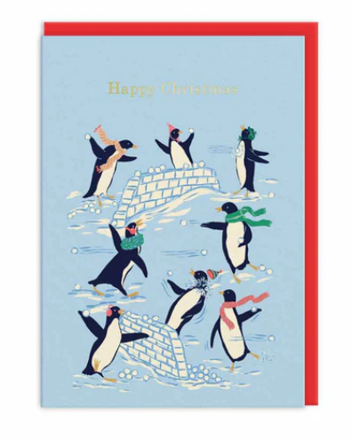 Ohh Deer Happy Christmas Penguins Snowball Fight