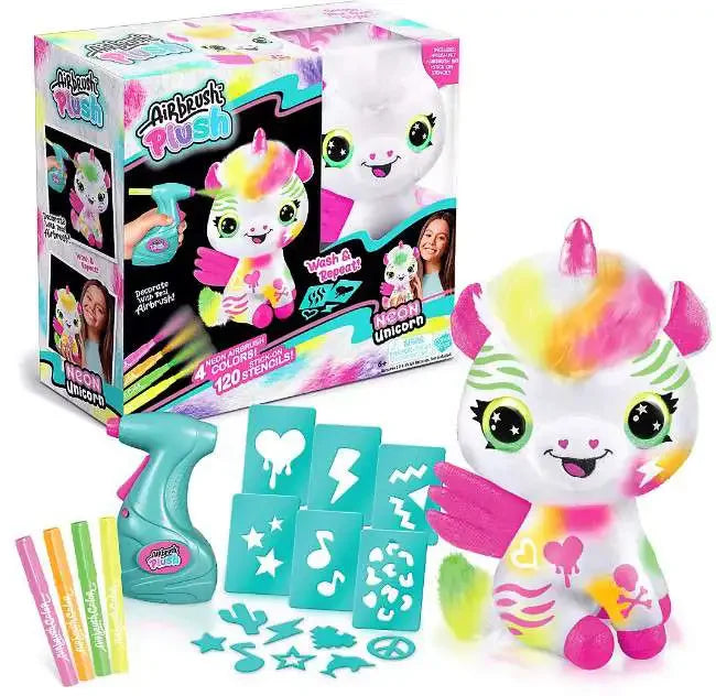 Style 4 Ever Airbrush Plush: Neon Unicorn