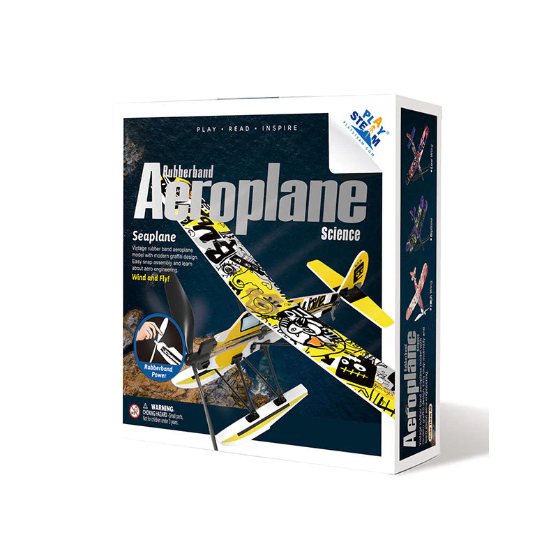 PlaySTEM Rubber Band Airplane Science - Seaplane