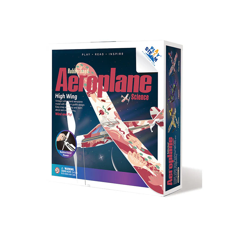 PlaySTEM Rubber Band Airplane Science - High Wing