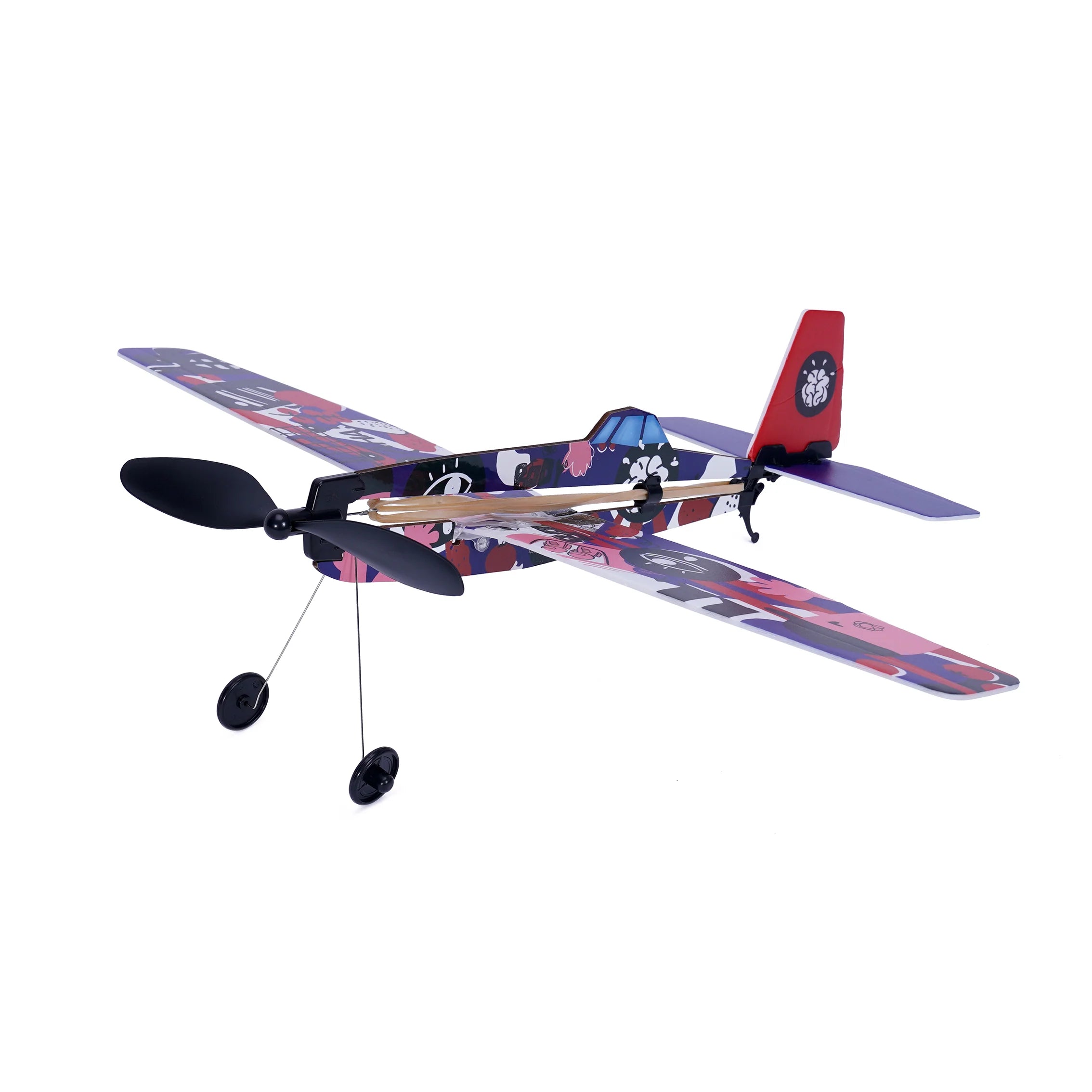 PlaySTEM Rubber Band Airplane Science - Low Wing