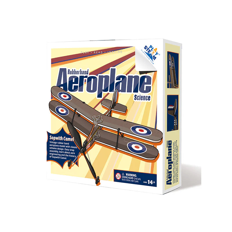 PlaySTEM Rubber Band Airplane Science - Sopwith Camel