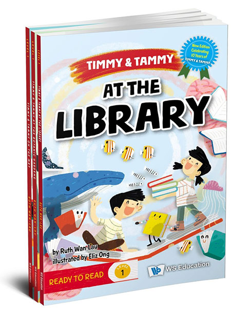 Timmy And Tammy Set 1 (At The Library, On The MRT, At The Botanic Gardens)