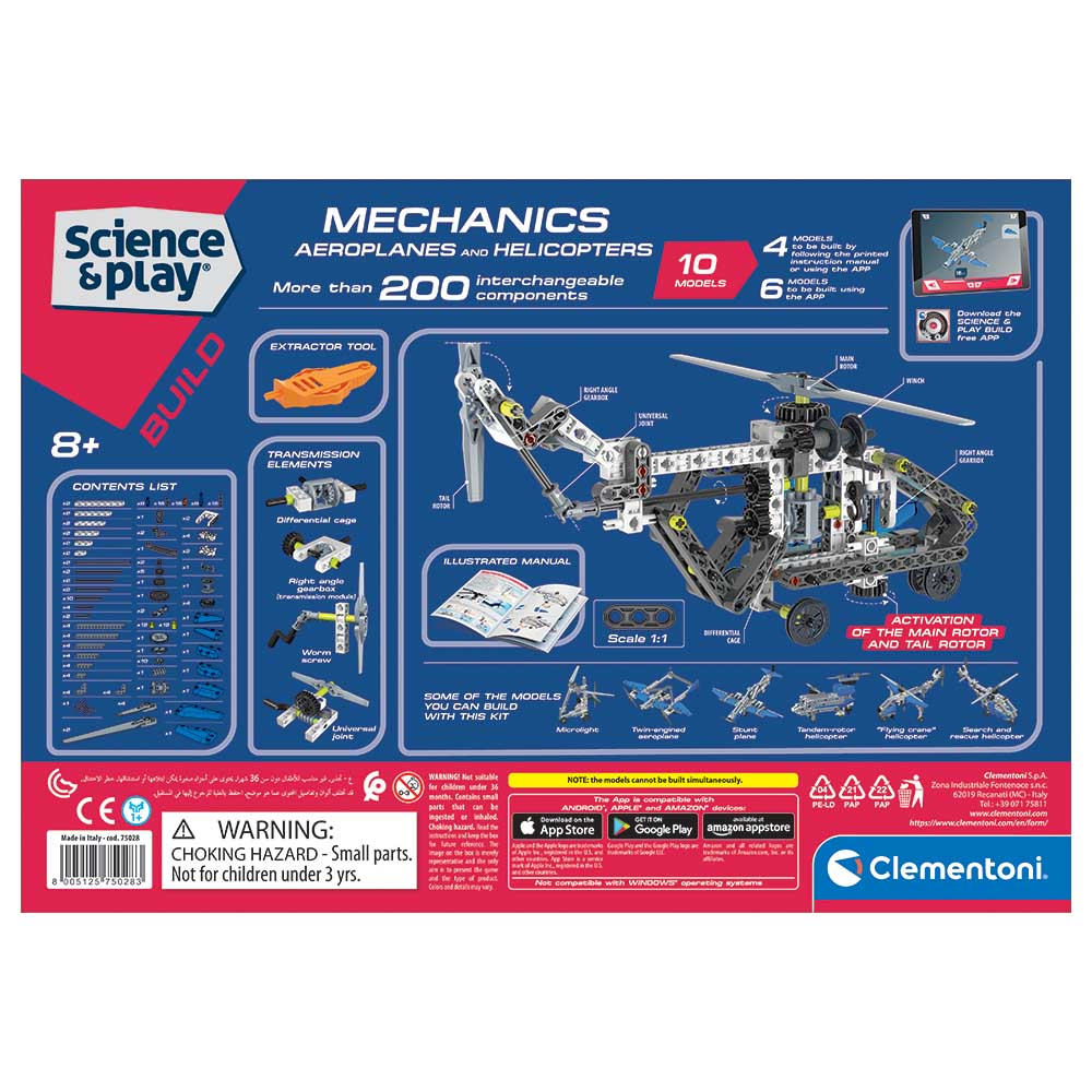 Clementoni Mechanics Lab - Aeroplanes and Helicopters