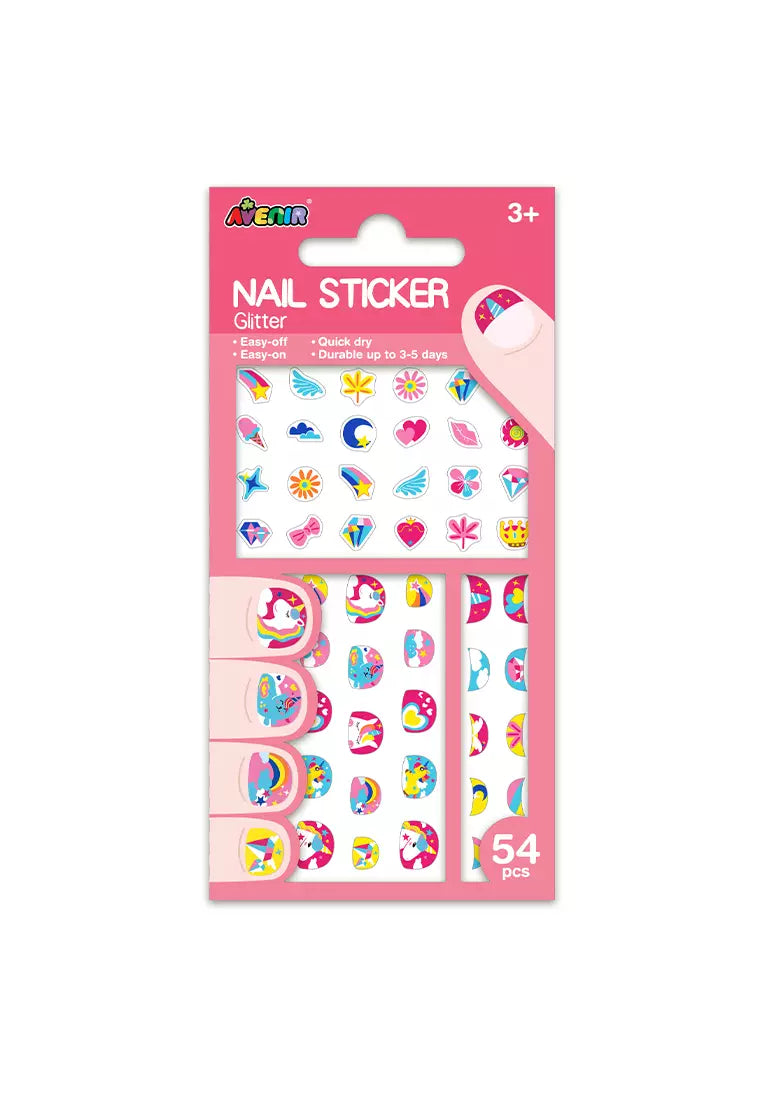 Avenir Small Nail Stickers - Unicorn - Glitter