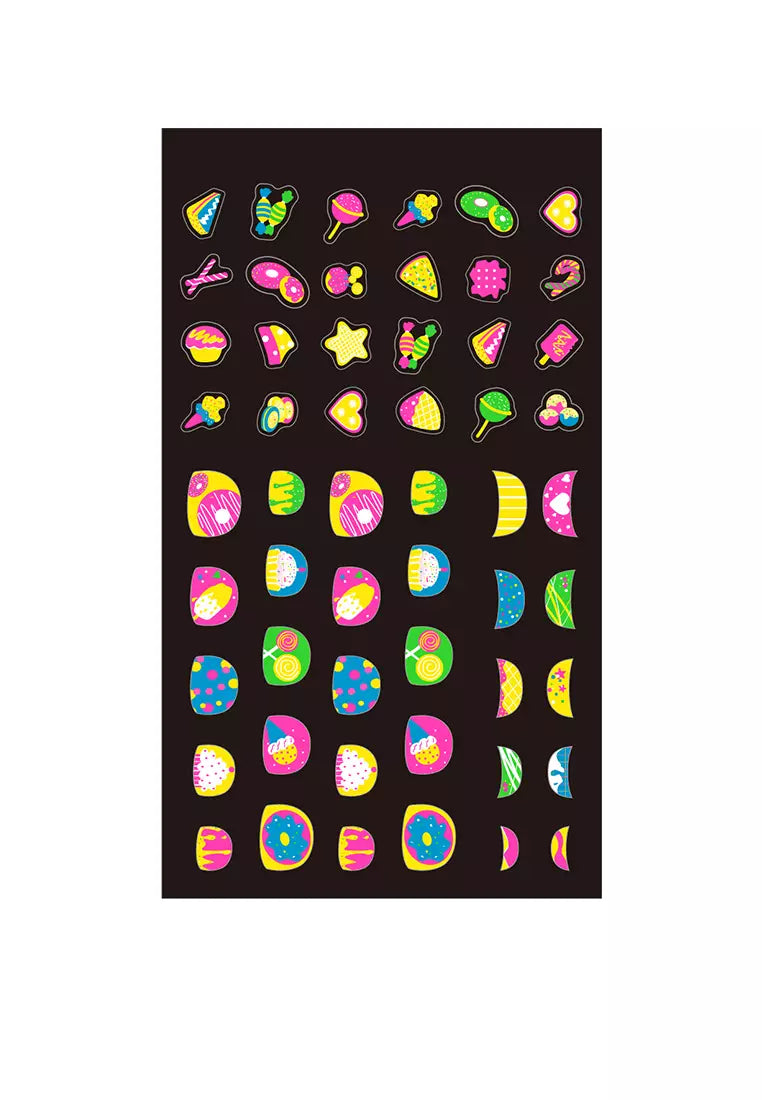 Avenir Small Nail Stickers - Cookie - Fluorescence