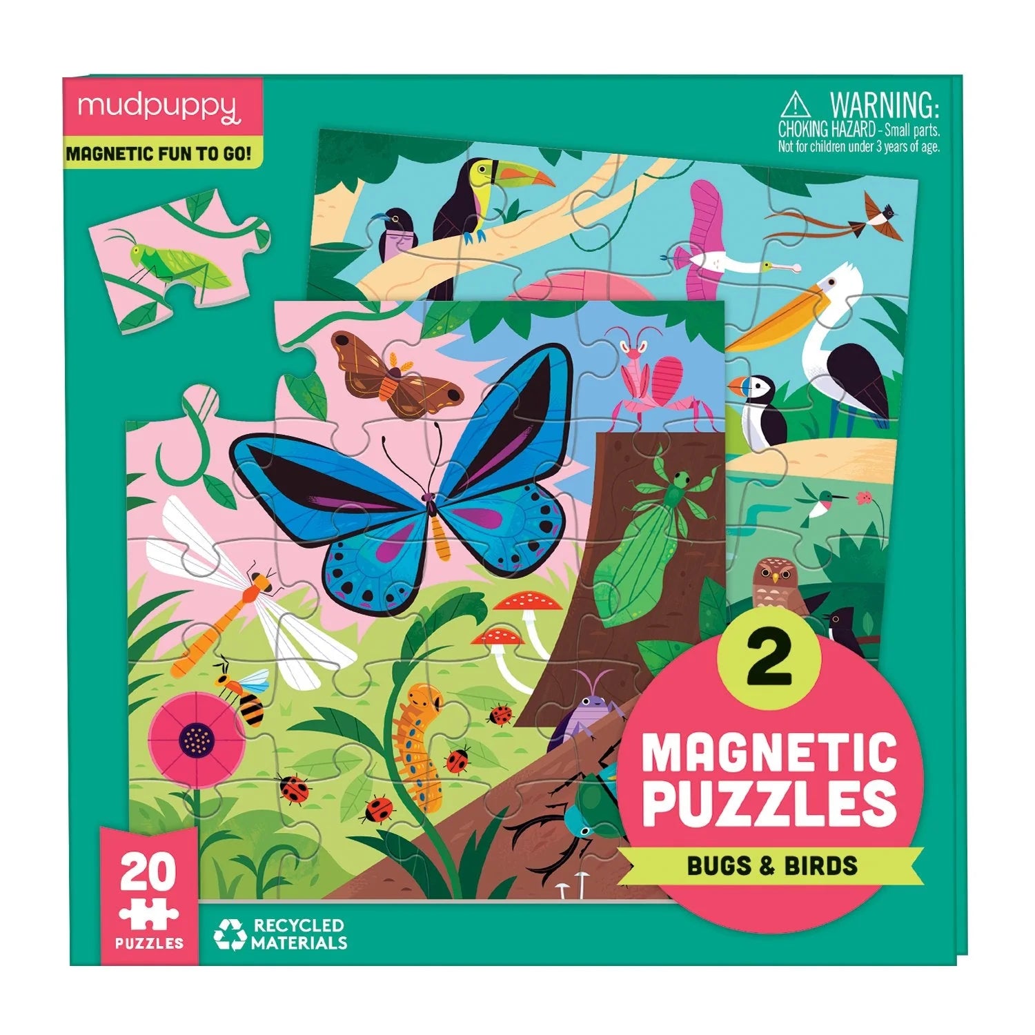 Mudpuppy Magnetic Puzzles: Bugs & Birds