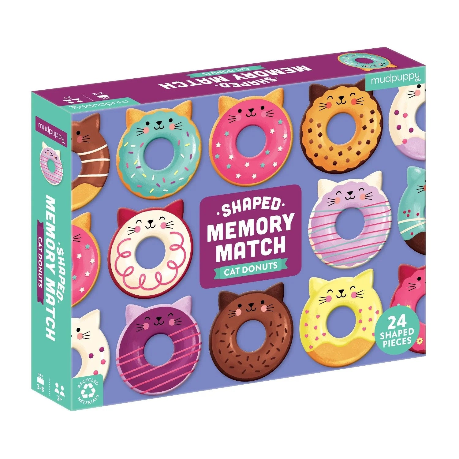 Mudpuppy Shaped Memory Match Game: Cat Donuts