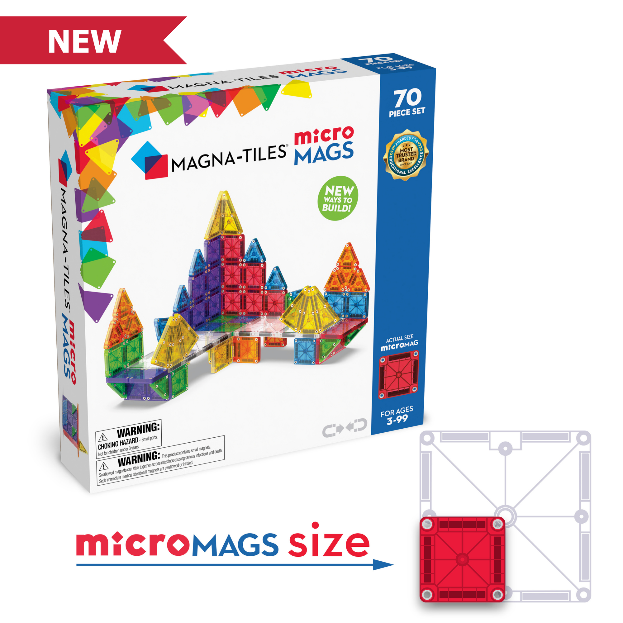 Magna-Tiles Combo + Micromags: 62-Piece Set