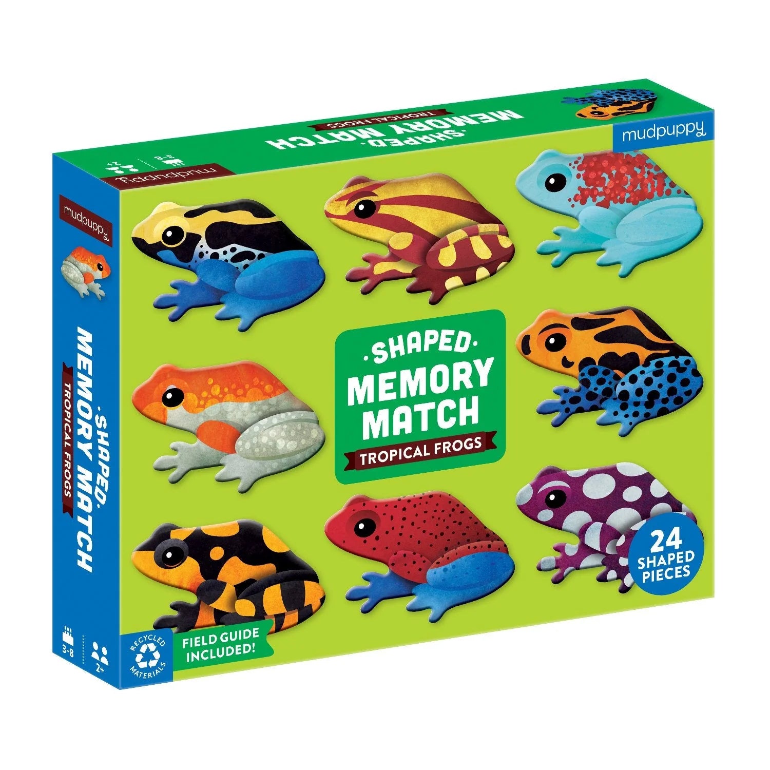 Mudpuppy Shaped Memory Match Game: Tropical Frogs