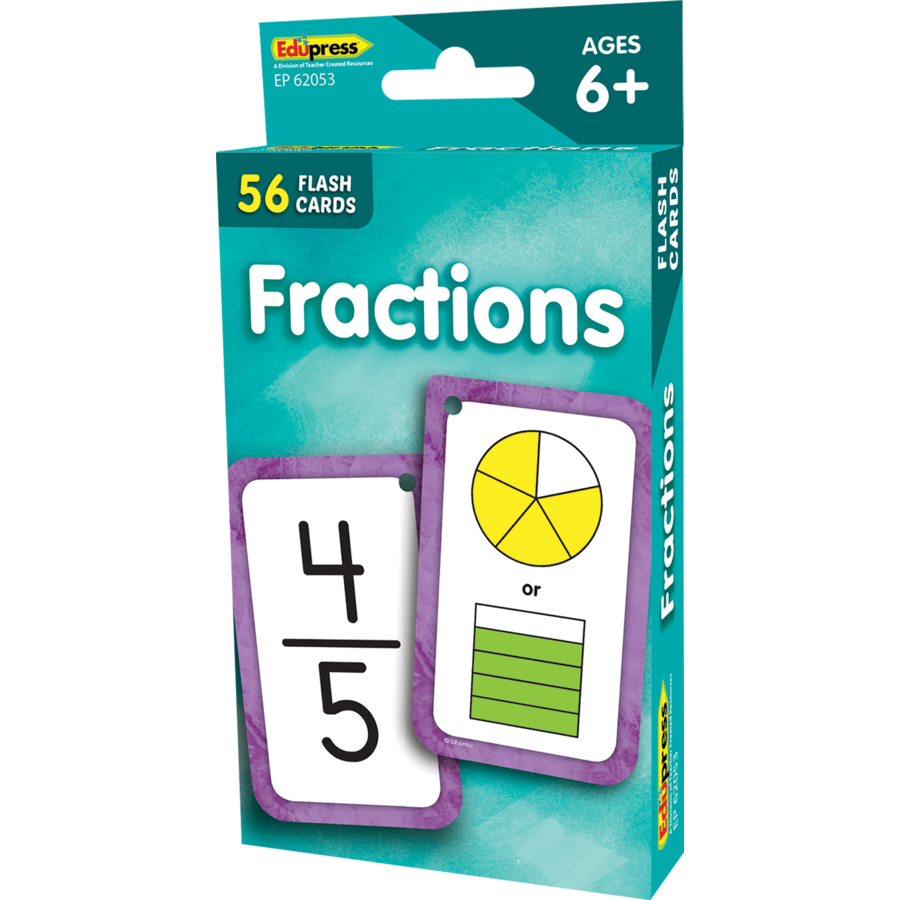 Teacher Created Resources Fractions Flash Cards