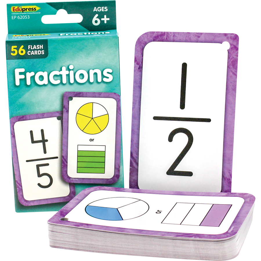 Teacher Created Resources Fractions Flash Cards