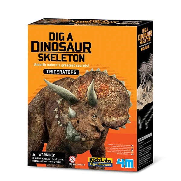 4M KidzLabs Dig A Dinosaur Skeleton: Triceratops