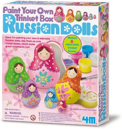 4M Paint Your Own Trinket Box Russian Dolls