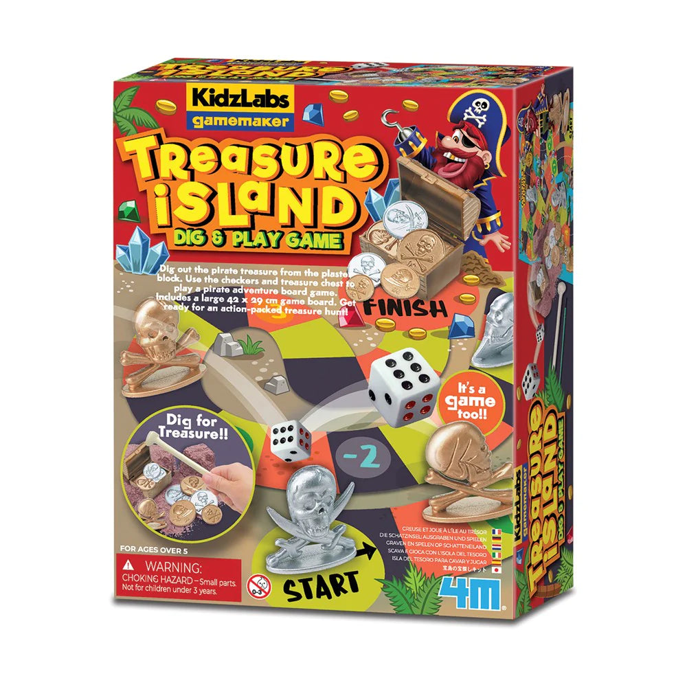 4M KidzLabs GameMaker Series Treasure Island Dig & Play Game