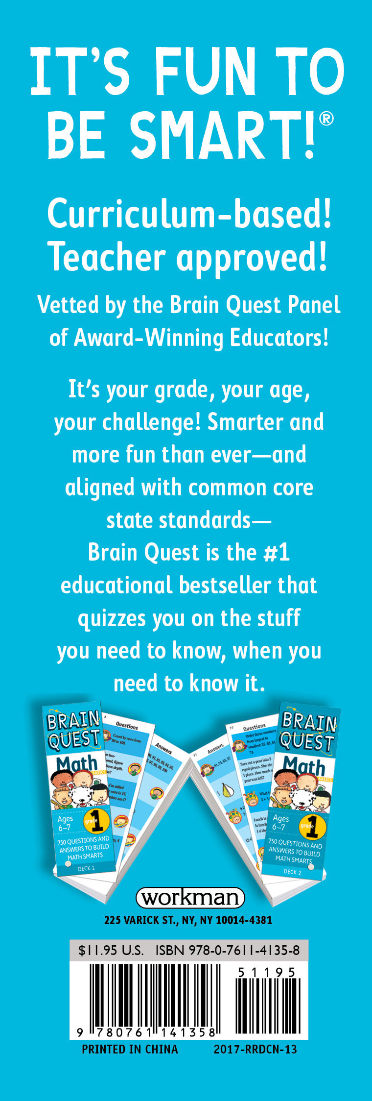 Brain Quest Math Q&A Cards: Grade 1 (Ages 6-7)