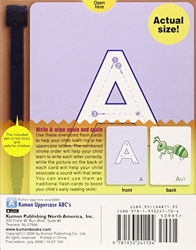 Kumon Flash Cards: ABCs Write & Wipe: Uppercase