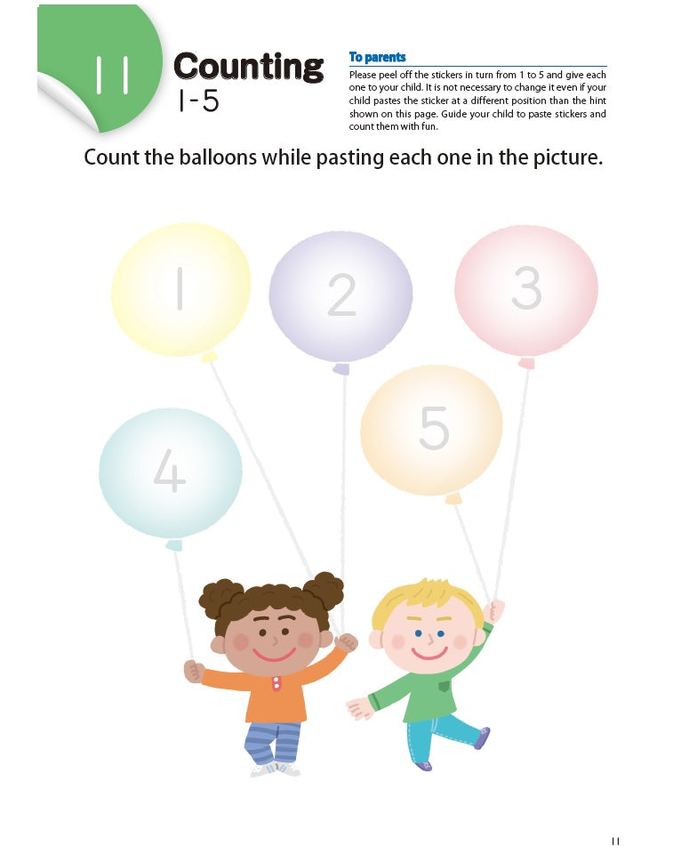 Kumon Counting With Stickers 1-10