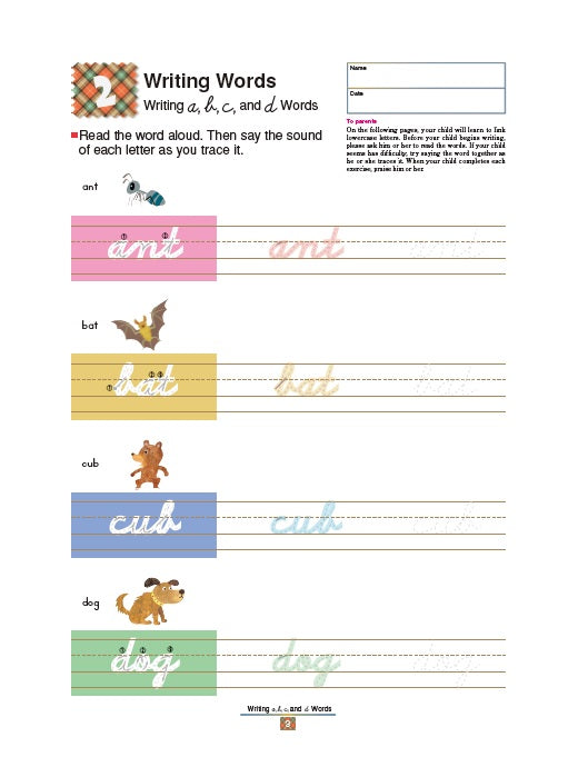 Kumon My Book Of Cursive Writing: Words