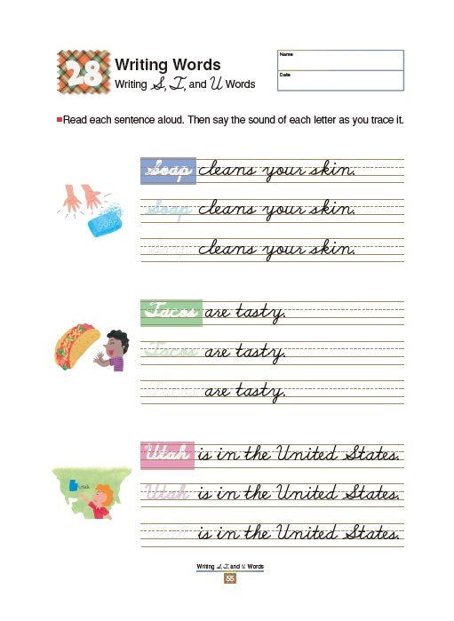 Kumon My Book Of Cursive Writing: Words