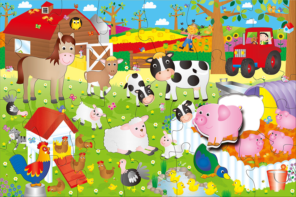 Galt Giant Floor Puzzles: Farm