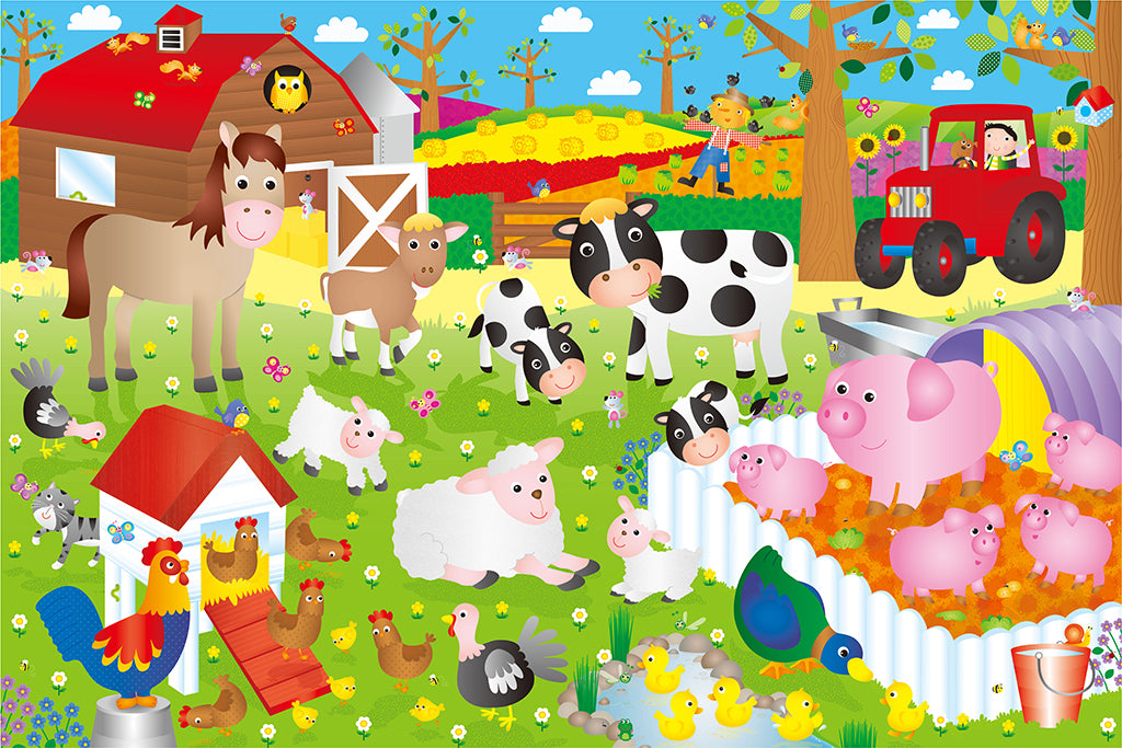 Galt Giant Floor Puzzles: Farm