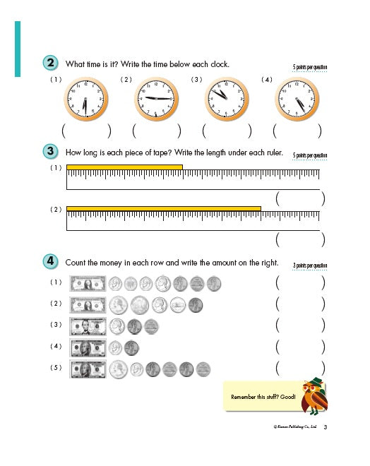 Kumon Grade 3: Geometry & Measurement