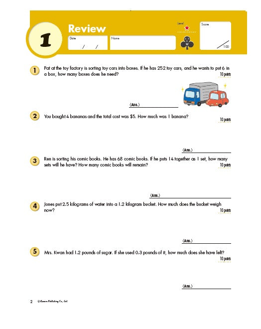 Kumon Grade 5: Word Problems