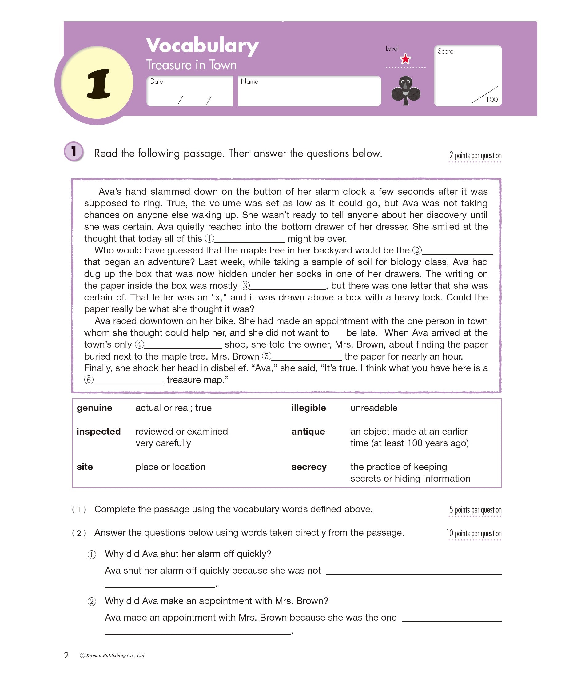 Kumon Grade 6: Reading Workbooks