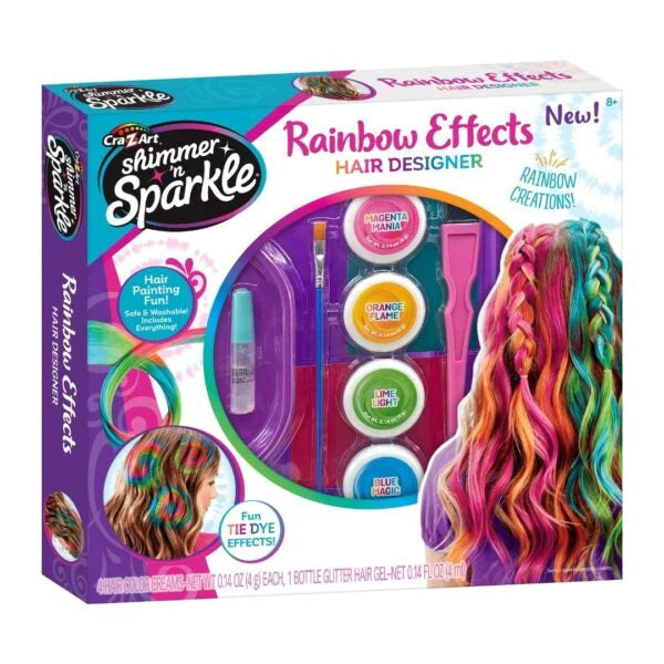 Cra-Z-Art Shimmer And Sparkle Rainbow Effects Hair Designer