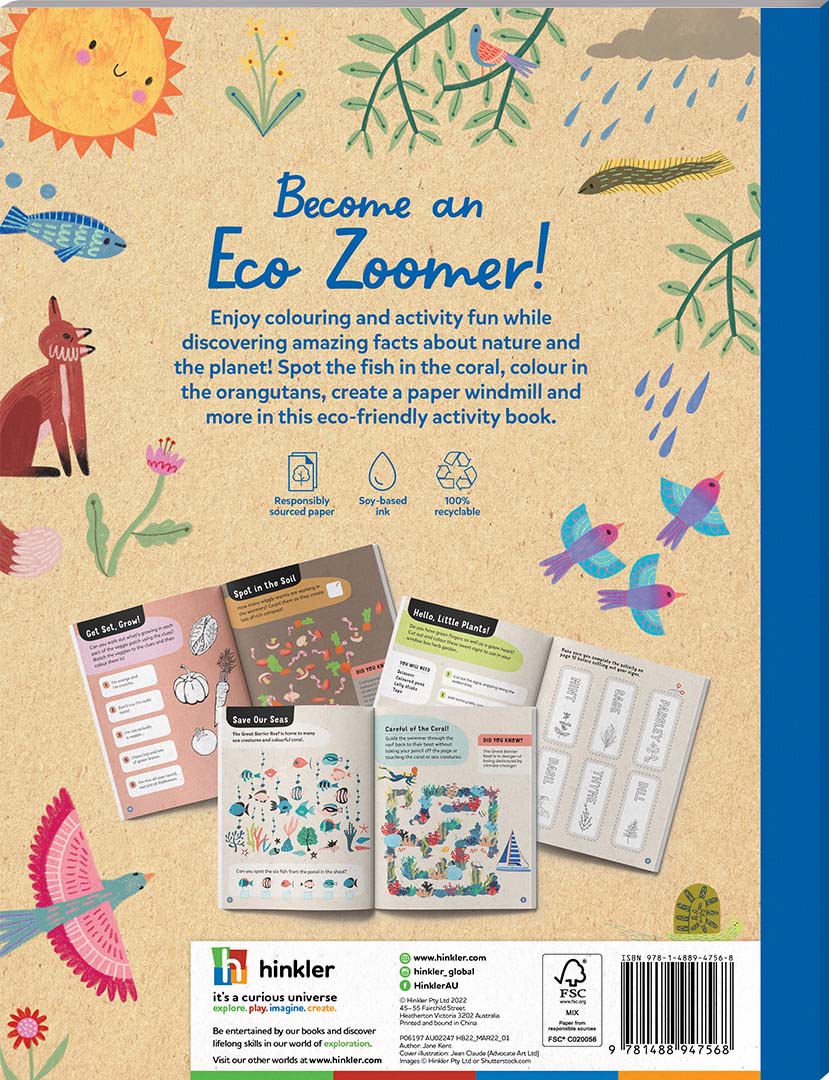 Eco Zoomers- Earth Friendly Colour Activity Book